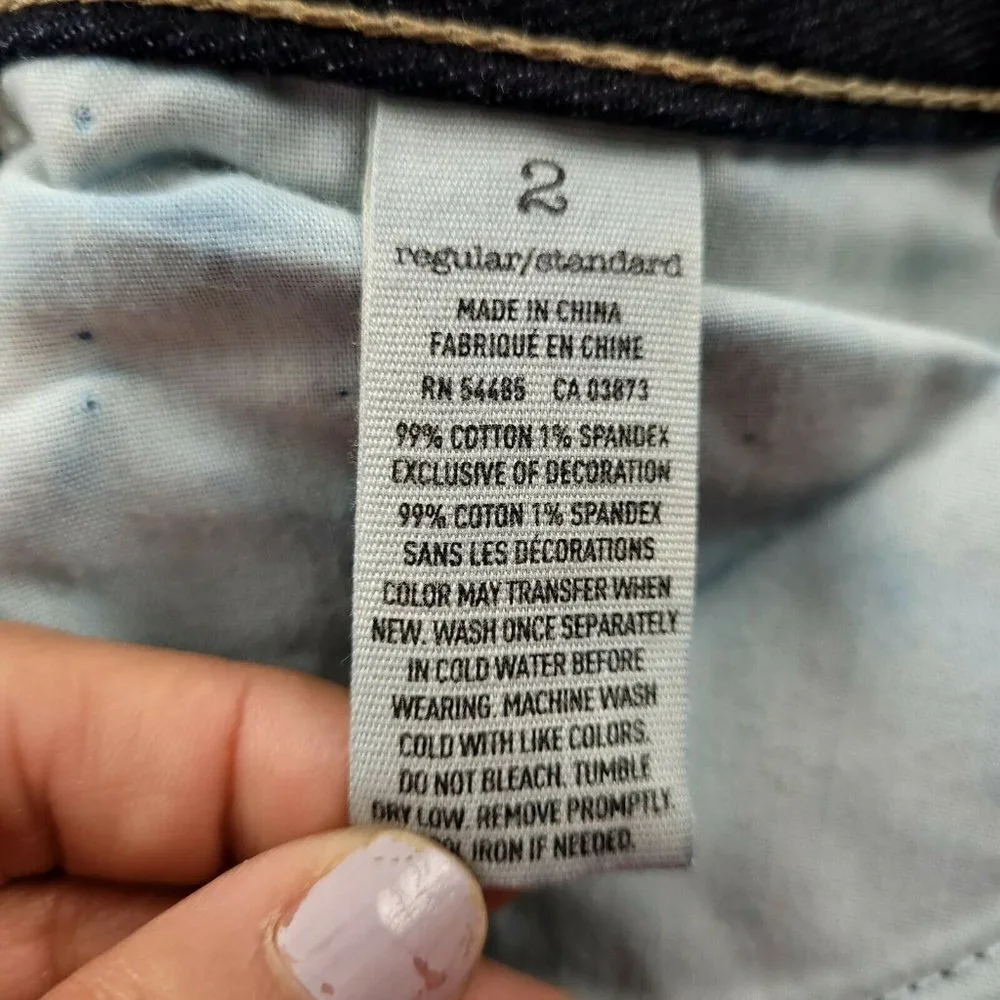 American Eagle Artist Stretch Medium Blue Wash Womens Size 2R (28x25) EUC